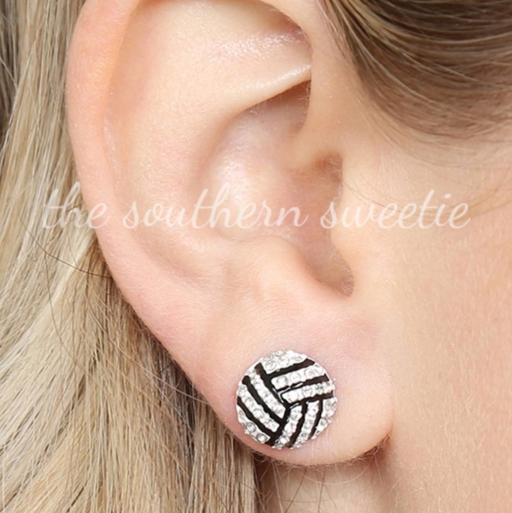 Volleyball stud earrings
